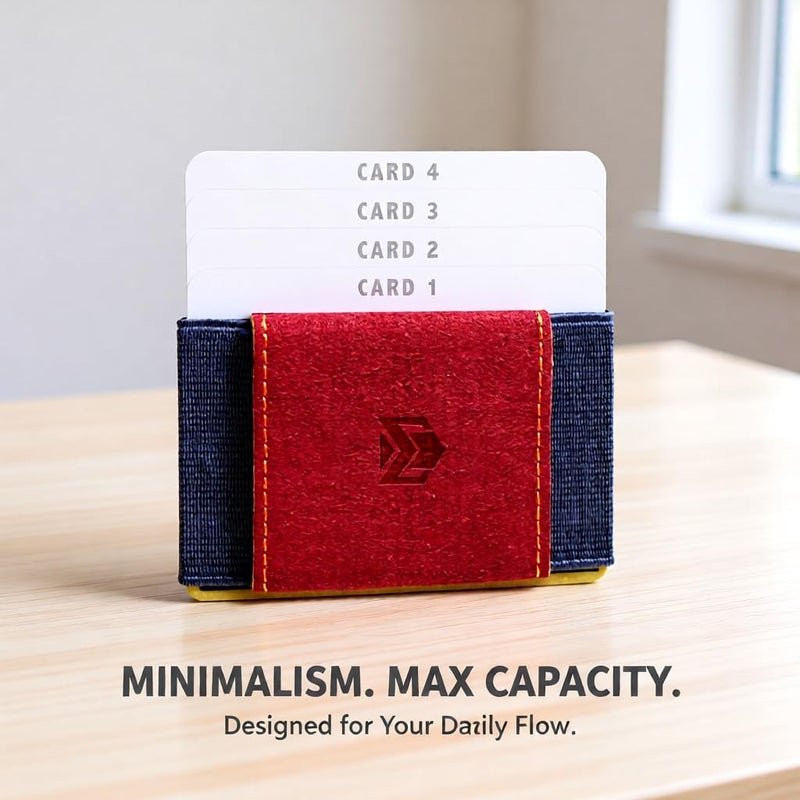 VBAX Elastic Wallet for Men & Women â€“ Slim Minimalist Front Pocket Credit Card Holder, Stretch Fabric Design Fits 10 Cards & Cash â€“ Compact Everyday Carry Wallet for Travel & Daily Use - Image 3